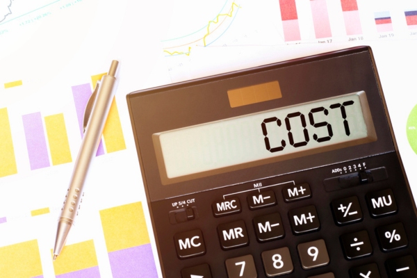 COST written on a calculator depicting AC Installation