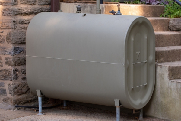 image of an oil tank installed outdoors
