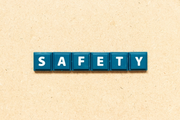 safety spelled using plastic letter chips depicting propane