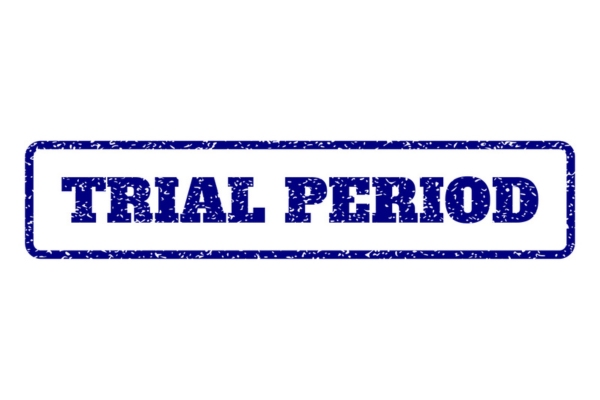 trial period rubber stamp