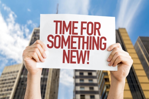 Time For Something New placard depicting Replacing Your Outdated Heating System